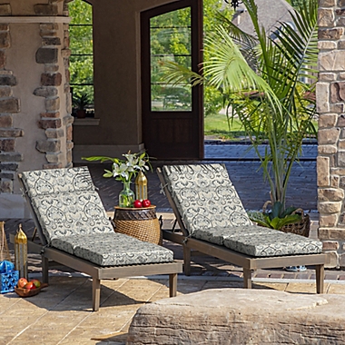 Arden Selections&trade; Aurora Indoor/Outdoor Damask Chaise Cushion. View a larger version of this product image.