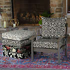 Alternate image 3 for Arden Selections&trade; Printed 2-Piece Indoor/Outdoor Deep Seat Cushion Set in Black/Tan