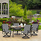Alternate image 2 for Arden Selections&trade; Cabana Stripe Outdoor Dining Chair Cushion in Black