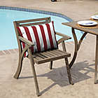 Alternate image 1 for Arden Selections&trade; Cabana Stripe Outdoor Dining Chair Pillow Back Cushion in Ruby