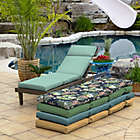 Alternate image 4 for Arden Selections&reg; Leala Textured Outdoor Chaise Lounge Cushion in Aqua