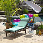 Alternate image 1 for Arden Selections&reg; Leala Textured Outdoor Chaise Lounge Cushion in Aqua