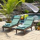 Alternate image 2 for Arden Selections&reg; Leala Textured Outdoor Chaise Lounge Cushion in Aqua