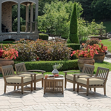 Arden Selections&trade; Leala Indoor/Outdoor Deep Seat Bottom Cushion in Beige. View a larger version of this product image.