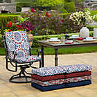 Alternate image 2 for Arden Selections&trade; Clark Outdoor High Back Dining Chair Cushion in Blue/White