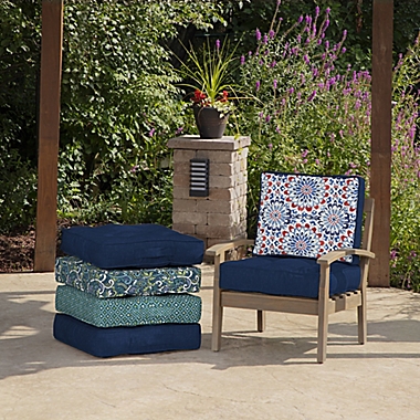 Arden Selections&trade; Plush PolyFill 2-Piece Outdoor Deep Seat Cushion Set. View a larger version of this product image.