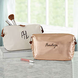 Personalized Faux Leather Cosmetic Travel Case