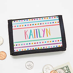 Watercolor Brights Personalized Wallet