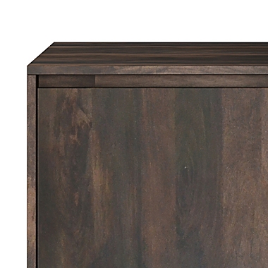 Simpli Home Hunter Solid Mango Wood 60-Inch TV Media Stand in Ebony. View a larger version of this product image.
