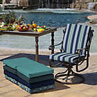 Alternate image 3 for Arden Selections&trade; Stripe Outdoor Dining Chair Cushion