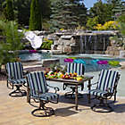 Alternate image 2 for Arden Selections&trade; Stripe Outdoor Dining Chair Cushion