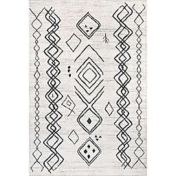 nuLOOM Janelle Machine Washable Moroccan Tribal Area Rug in Grey