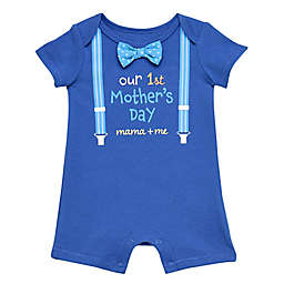 Baby Starters® "Our 1st Mother's Day" Suspenders Romper in Blue