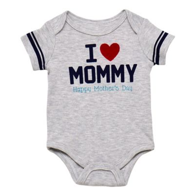 Baby Starters&reg; Newborn &quot;I Heart Mommy&quot; Bodysuit in Grey