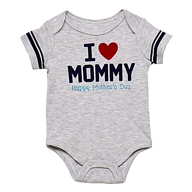 Baby Starters&reg; Size 3M &quot;I Heart Mommy&quot; Bodysuit in Grey. View a larger version of this product image.