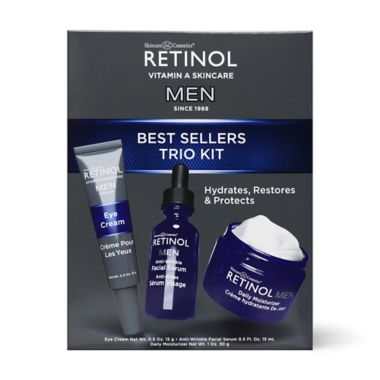 Skincare Cosmetics&reg; 3-Piece Trial Size Retinol Skincare Set for Men. View a larger version of this product image.