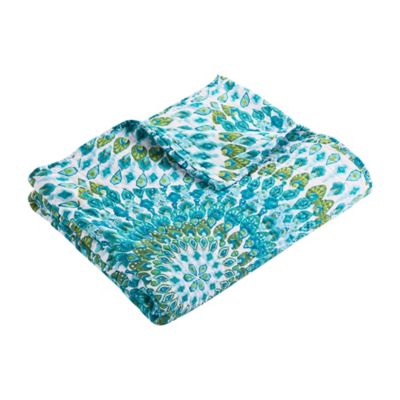 Levtex Home Mirage Reversible Quilted Throw Blanket in Teal