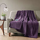 Alternate image 2 for Beautyrest&reg; Heated Plush Throw in Purple
