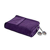 Beautyrest&reg; Heated Plush Twin Blanket in Purple