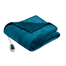Beautyrest® Heated Microlight to Berber Twin Blanket in Teal