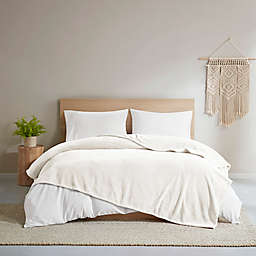 Clean Spaces Plush King Blanket in Ivory