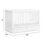 Alternate image 3 for Babyletto Bento 3-in-1 Convertible Storage Crib in White