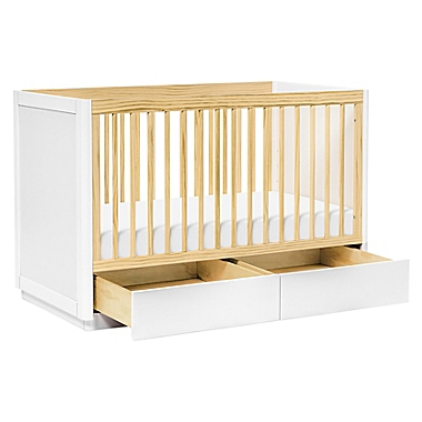 Babyletto Bento 3-in-1 Convertible Storage Crib in White/Natural. View a larger version of this product image.
