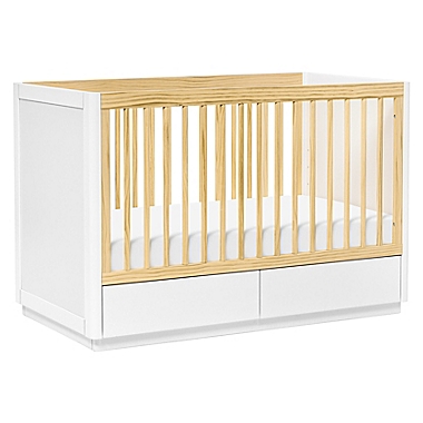 Babyletto Bento 3-in-1 Convertible Storage Crib in White/Natural. View a larger version of this product image.