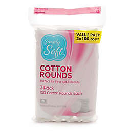 Simply Soft™ 3-Pack 100-Count Cotton Rounds