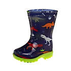 Alternate image 1 for Josmo Shoes&reg; Size 2-3 Dinosaur Rain Boot in Blue/Multi