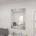Alternate image 1 for Ridge Road Decor Coastal 47.8-Inch x 35.5-Inch Rectangular Mother of Pearl Wall Mirror in Grey