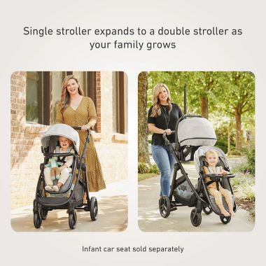 Graco&reg; Premier Modes&trade; Nest2Grow&trade; 4-in-1 Stroller in Midtown. View a larger version of this product image.
