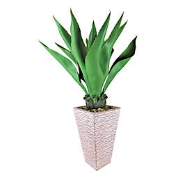 LCG Floral 36-Inch Artificial Agave Plant with Ceramic Planter