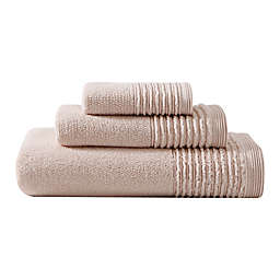 Vera Wang® Sculpted Pleat Solid Cotton 3-Piece Towel Set