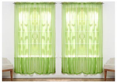 Set of 4 Sheer Voile Curtains Panels Window Drapes 55" X 84" polyester sheers 