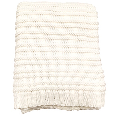 Everhome&trade; Hamptons Sweater Knit Throw Blanket in Coconut Milk. View a larger version of this product image.