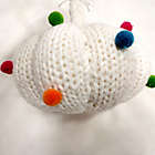 Alternate image 2 for H for Happy&trade; 9-Inch Hand-Knitted Pompom Pumpkin Pillow