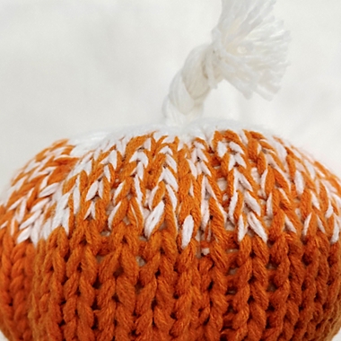 H for Happy&trade; 9-Inch Hand-Knitted Gradient Pumpkin Pillow. View a larger version of this product image.