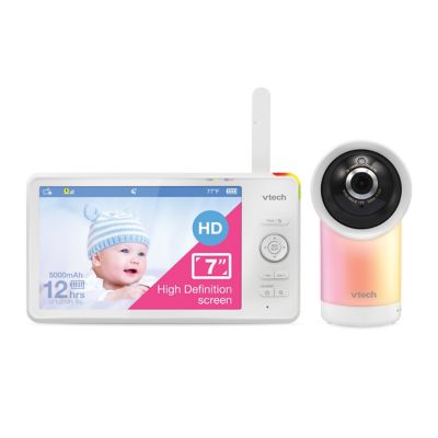 VTech RM7766HD 7&rdquo; Smart Wi-Fi Pan &amp; Tilt Baby Monitor in White