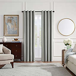 Eclipse Shimmer 63-Inch Blackout Grommet Window Curtain Panel in Slate (Single)