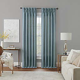 Waverly® Serendipity 5 Pleat 63-Inch Pinch Pleat Window Curtain Panel in Blue (Single)