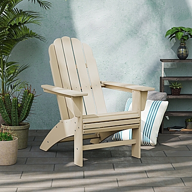 POLYWOOD&reg; Vineyard Curveback Adirondack Chair in Sand. View a larger version of this product image.