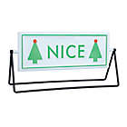 Alternate image 5 for H for Happy&trade; 9.84-Inch Naughty/Nice Metal Reversible Tabletop Sign