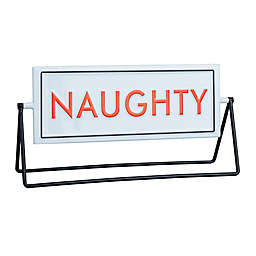 H for Happy™ 9.84-Inch Naughty/Nice Metal Reversible Tabletop Sign