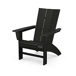 POLYWOOD® Modern Curveback Adirondack Chair in Black