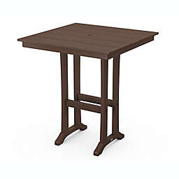 POLYWOOD® Farmhouse Outdoor Trestle 37.5-Inch Square Bar Table