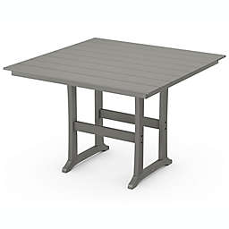 POLYWOOD® Farmhouse Outdoor Trestle 59-Inch Square Bar Table