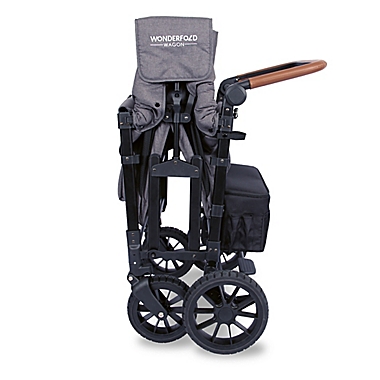 WonderFold Wagon Premium Quad Stroller Wagon in Charcoal Grey. View a larger version of this product image.