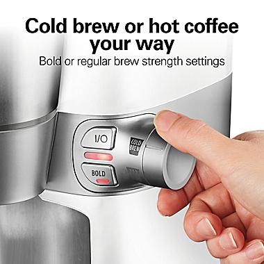 Hamilton Beach&reg; Craft Rapid Cold Brew &amp; Hot Coffee Maker in White. View a larger version of this product image.