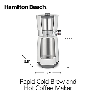 Hamilton Beach&reg; Craft Rapid Cold Brew &amp; Hot Coffee Maker in White. View a larger version of this product image.